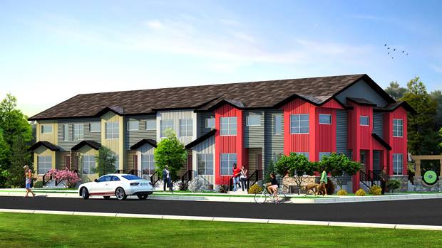 A rendering of Avalon Masterbuilder's 56-unit townhouse development called Zen Redstone in Calgary.