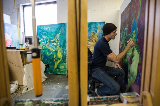 Mark Liam Smith, an artist with the Akin collective, says he can only afford his studio space because it's walking distance from his home and public transit costs are too high.
